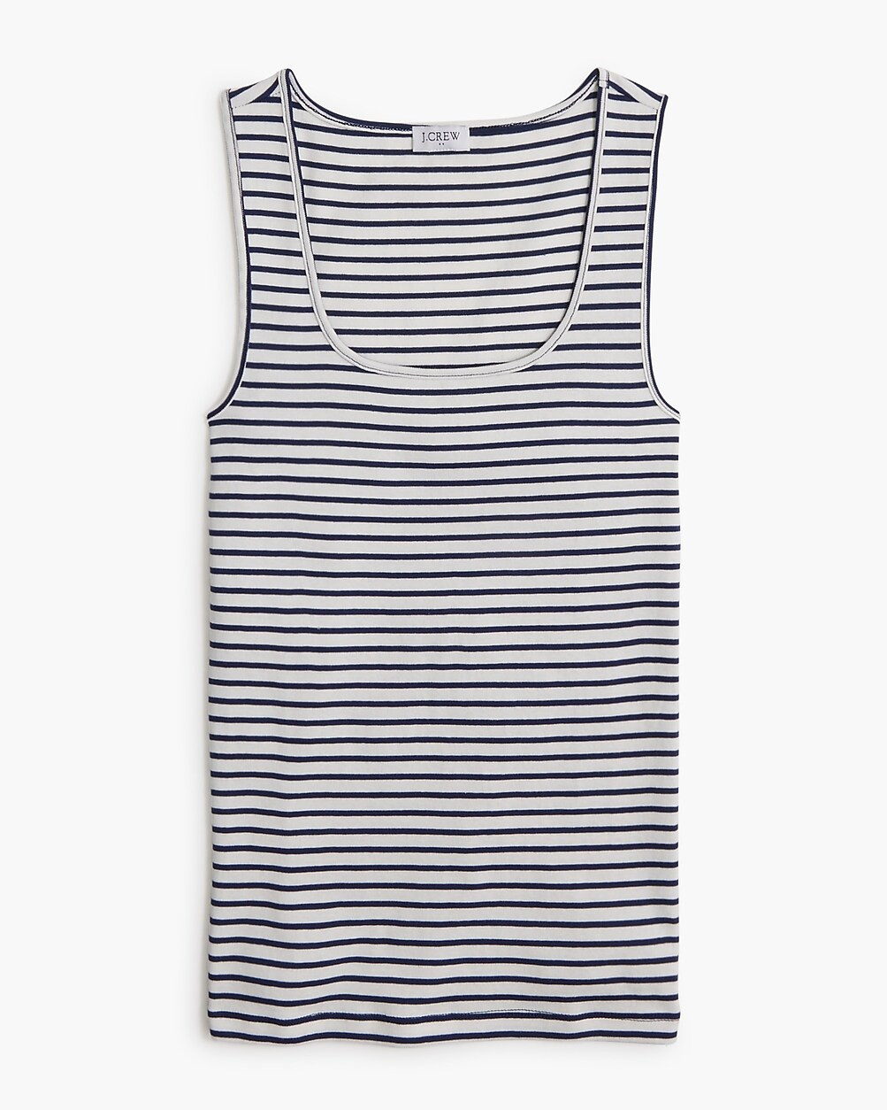 Striped ribbed scoopneck tank top | J.Crew Factory