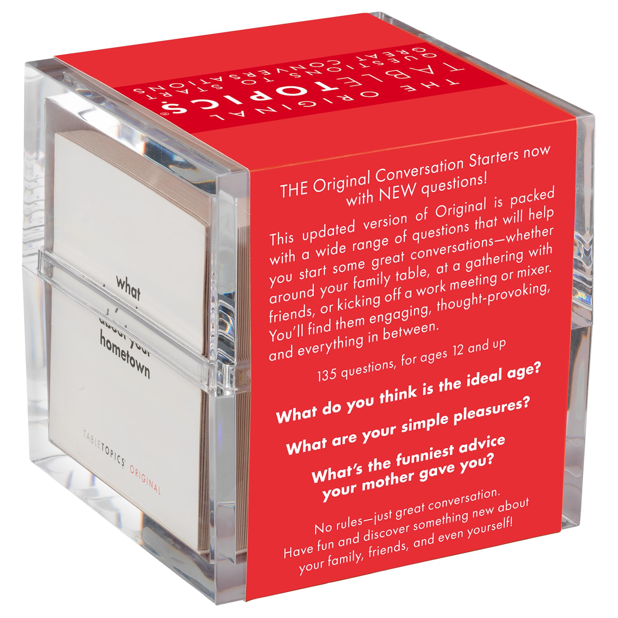 TableTopics - The Original - Conversation Starter Cards - 135 Questions to Break the Ice & Build ... | Amazon (US)