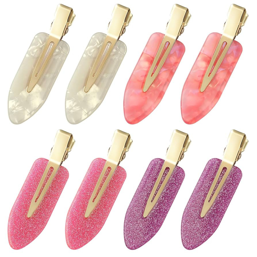 8 Pcs No bend Hair Clips No Crease Makeup Hair Clip Duckbill Clip No Dent Creaseless Alligator Ha... | Amazon (US)