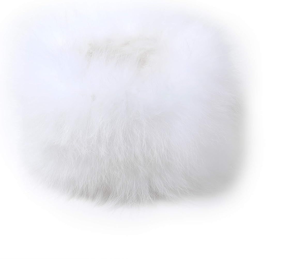 Women's Fur Infinity Scarf Furry Neck Warmer Fluffy Loop Scarves Winter | Amazon (US)