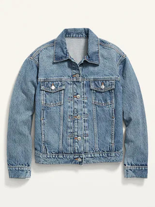 Distressed Classic Jean Jacket for Women | Old Navy (US)