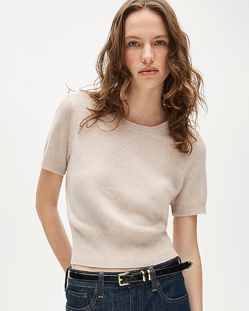 Cashmere shrunken T-shirt | J. Crew US