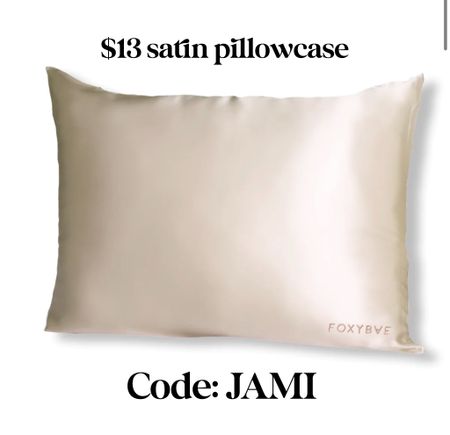 $13 satin pillowcase with code: JAMI. Love the color of these and how amazing they are for the low price tag! Great for your hair and skin!

#LTKbeauty #LTKunder50 #LTKFind