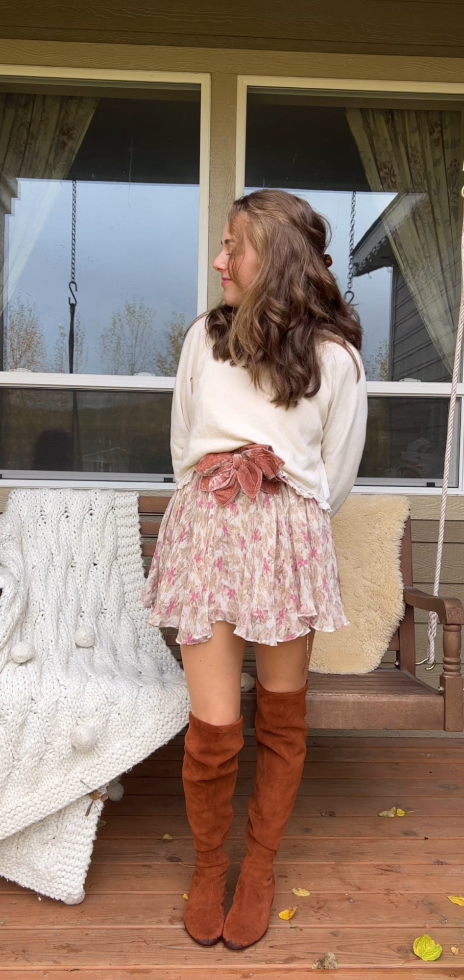 Loveshackfancy pieces from years ago paired with some brown suede otk boots 

#LTKStyleTip #LTKSeasonal