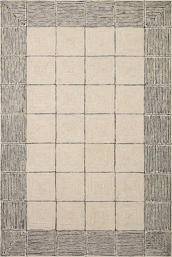 Loloi Chris Loves Julia Francis Collection FRA-02 Cream/Black 7'-9" x 9'-9" Area Rug | Amazon (US)