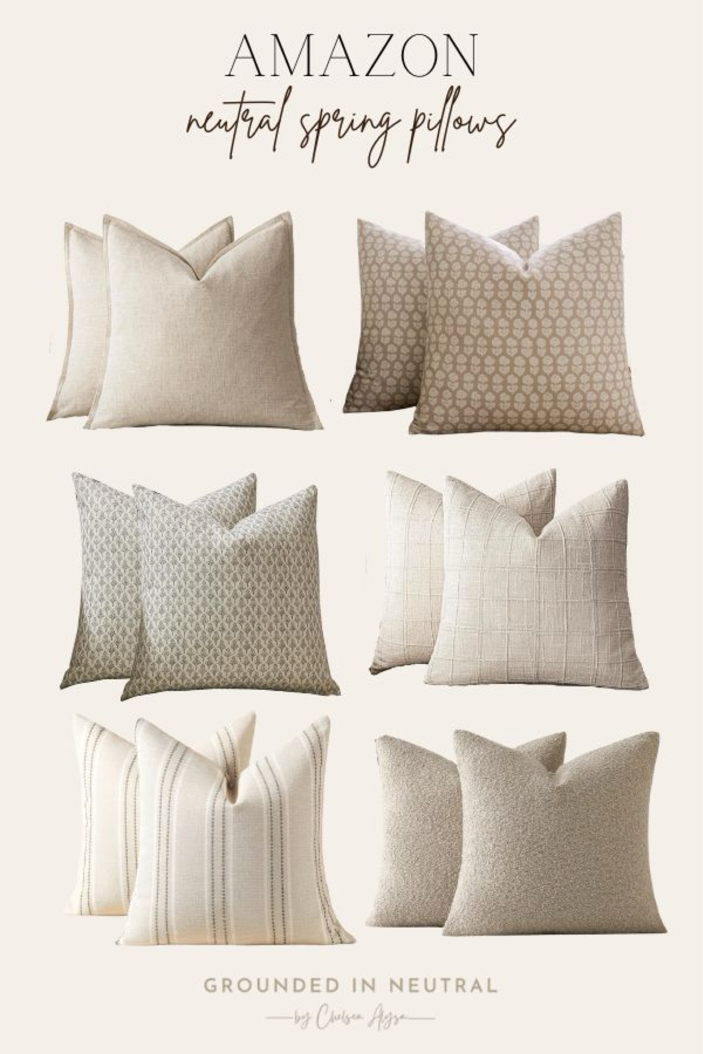 Amazon neutral pillows for spring! 

#LTKHome #LTKSeasonal #LTKStyleTip
