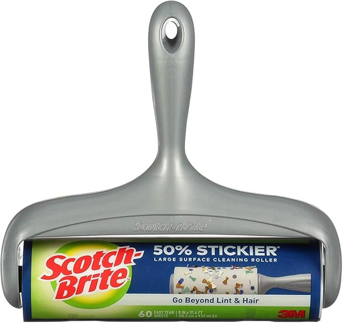 Scotch-Brite 50% Stickier Large Surface Roller, Works Great on Dog, cat, and Other Animal Hair, 6... | Amazon (US)
