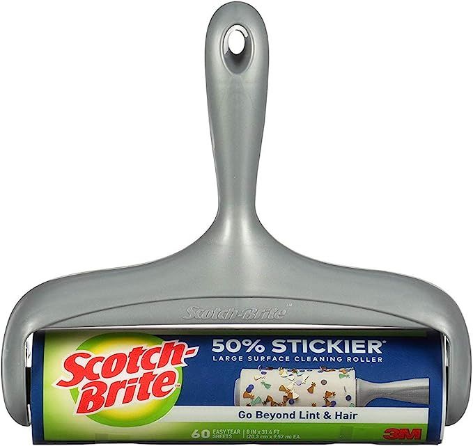 Scotch-Brite 50% Stickier Large Surface Roller, Works Great on Dog, cat, and Other Animal Hair, 6... | Amazon (US)