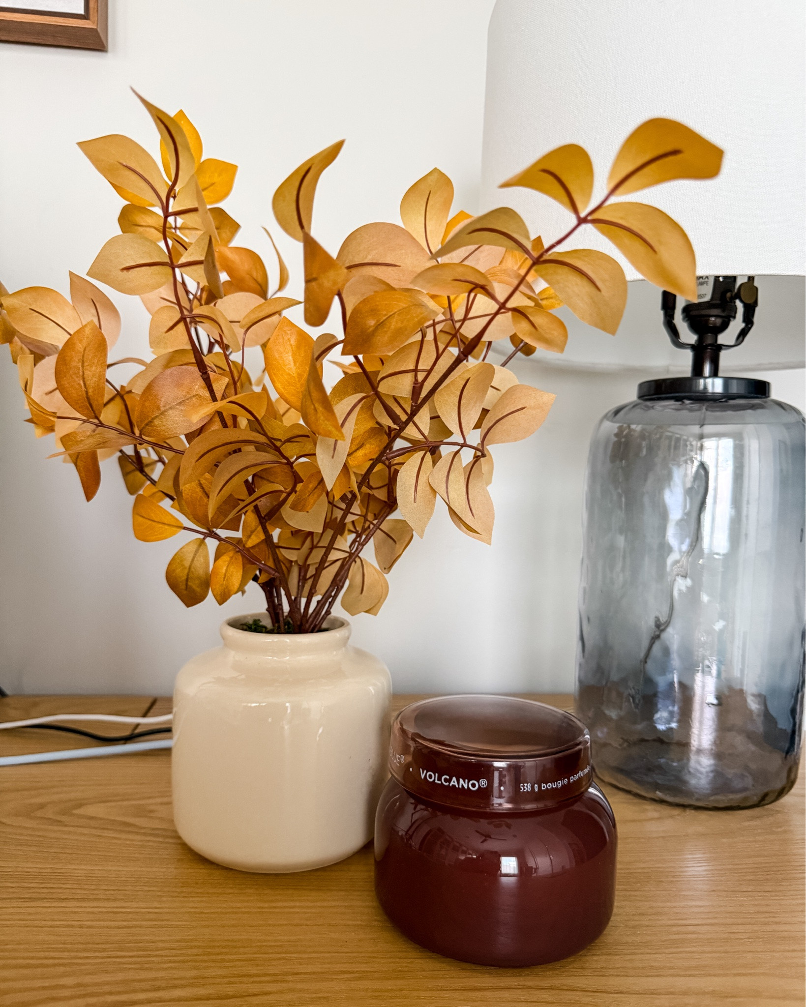 Loving this new fall arrangement from @Target for my office plus my favorite candle now in this pretty brown!