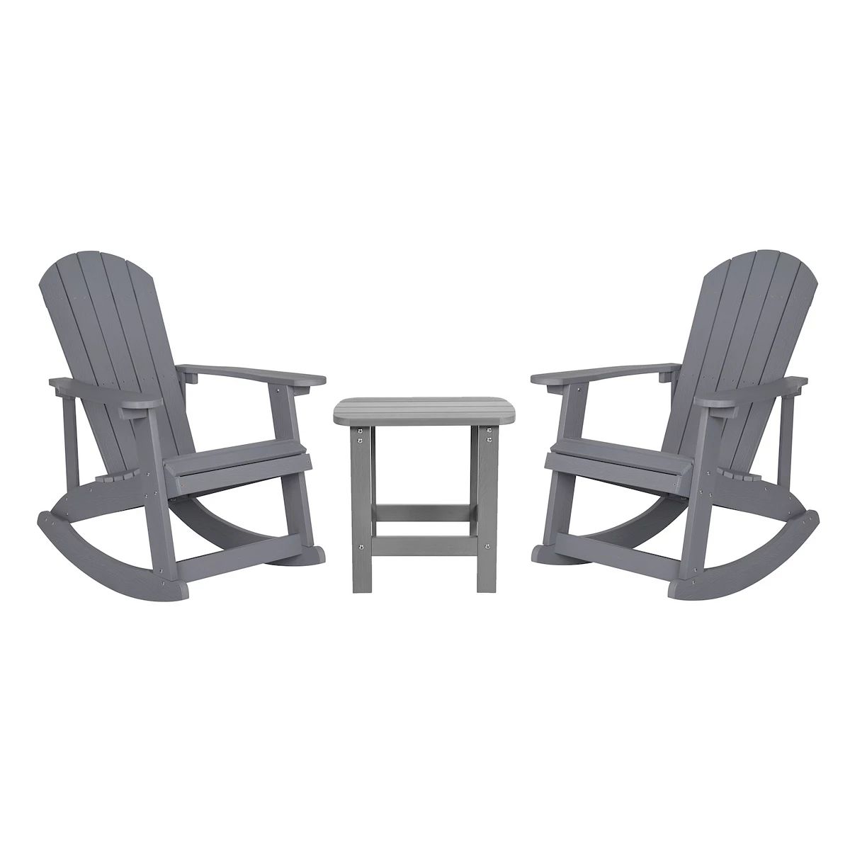 Flash Furniture Set of 2 Savannah All-Weather Adirondack Rocking Chairs with Side Table | Kohl's