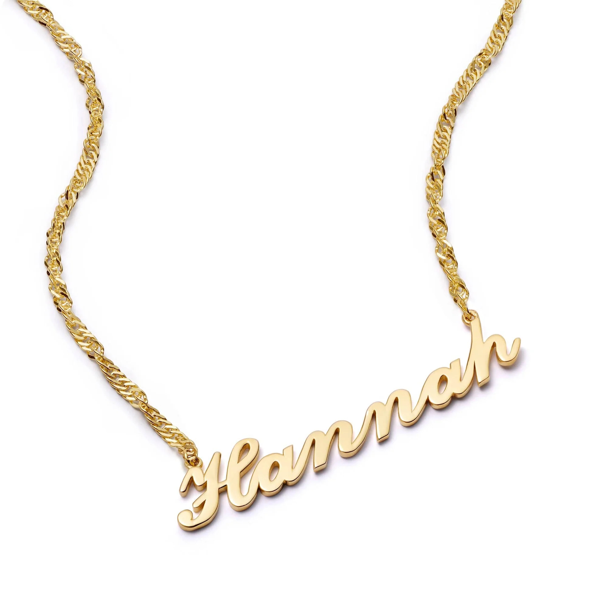Personalised Carrie Name Necklace 18ct Gold Plate | Daisy London Jewellery