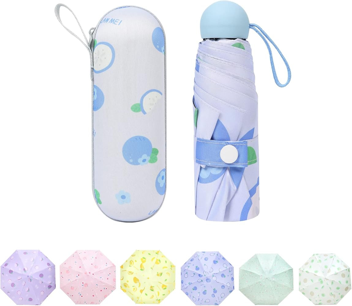 TIME LOVER Mini Windproof Folding Travel Umbrella, Sun & Rain Umbrellas, Compact Portable for Wom... | Amazon (US)