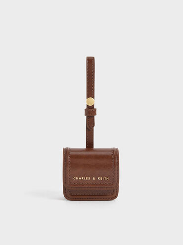 Stitch-Trim AirPods Pouch
 - Dark Brown | Charles & Keith US