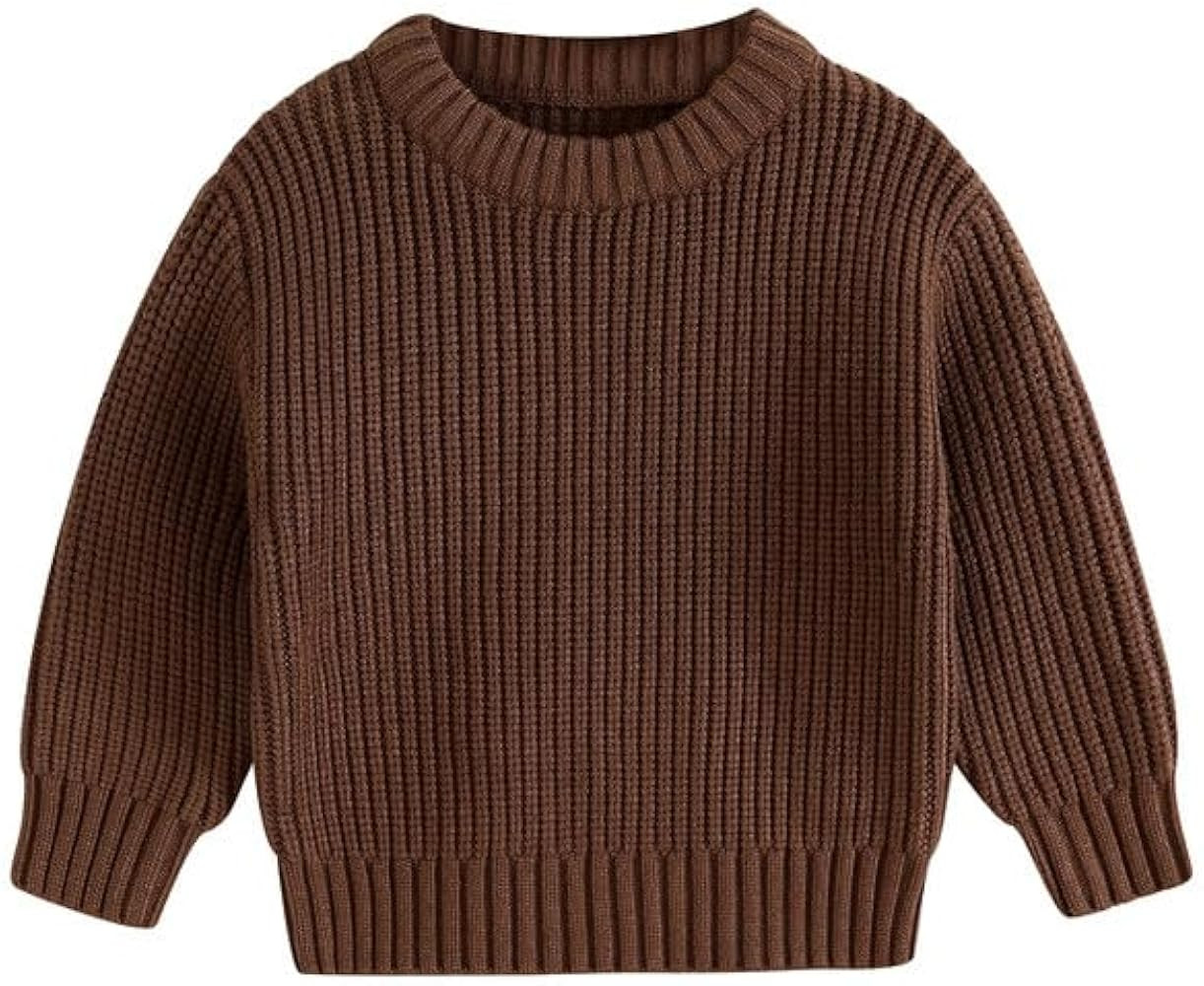 YOUNGER STAR Toddler Baby Girls Boys Knit Sweater Pullover Long Sleeve Sweatshirt Fall Winter Clo... | Amazon (US)