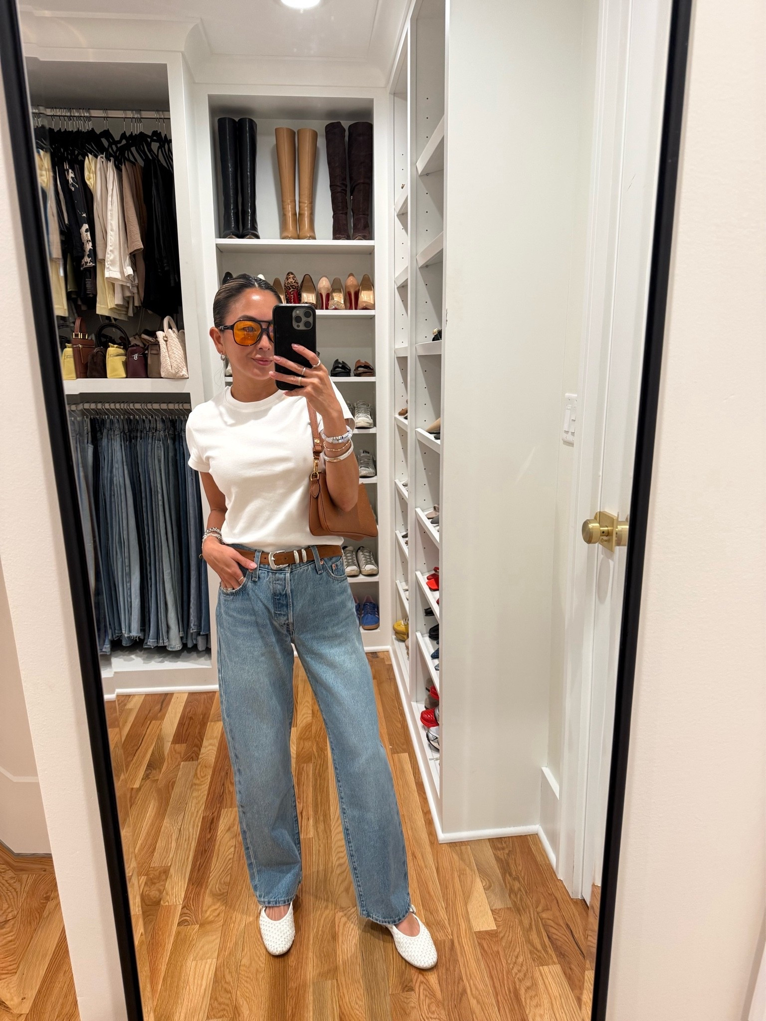 My fail proof outfit every time. Jeans and a white tee. Yes please!!! 
Tee: Small in white 
Jeans: 23x27 in medium wash 
Flats: 5.5

#LTKootd #LTKPetite #LTKOver40
