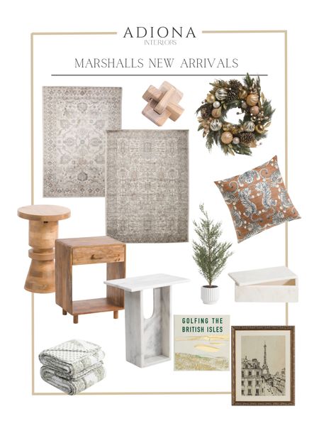 New arrivals from Marshall’s I would totally buy! 

Rugs, holiday wreath, Christmas wreath, side tables, end tables, decorative objects, throw pillows, coffee table books, faux tree, decorative box, quilt, wall art 

#LTKSeasonal #LTKhome