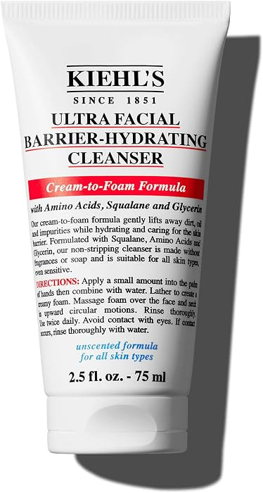 Kiehl's - Ultra Facial Barrier-Hydrating Cleanser, Cream to Foam Formula | Amazon (US)