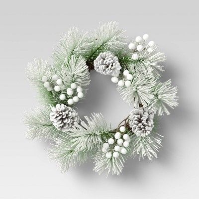 Mini Wreath Heavy Flocked - Threshold™ | Target