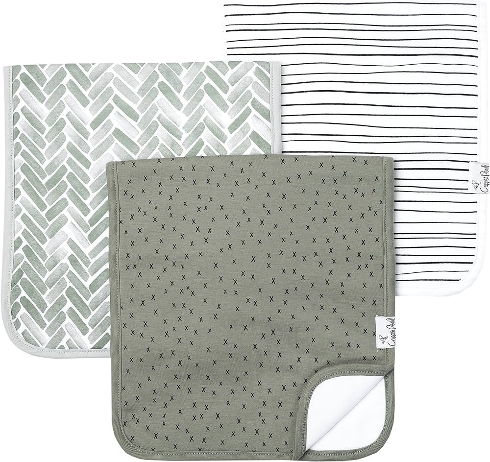 Copper Pearl Baby Burp Cloth Large 21''x10'' Size Premium Absorbent Triple Layer 3 Pack Gift Set ... | Amazon (US)