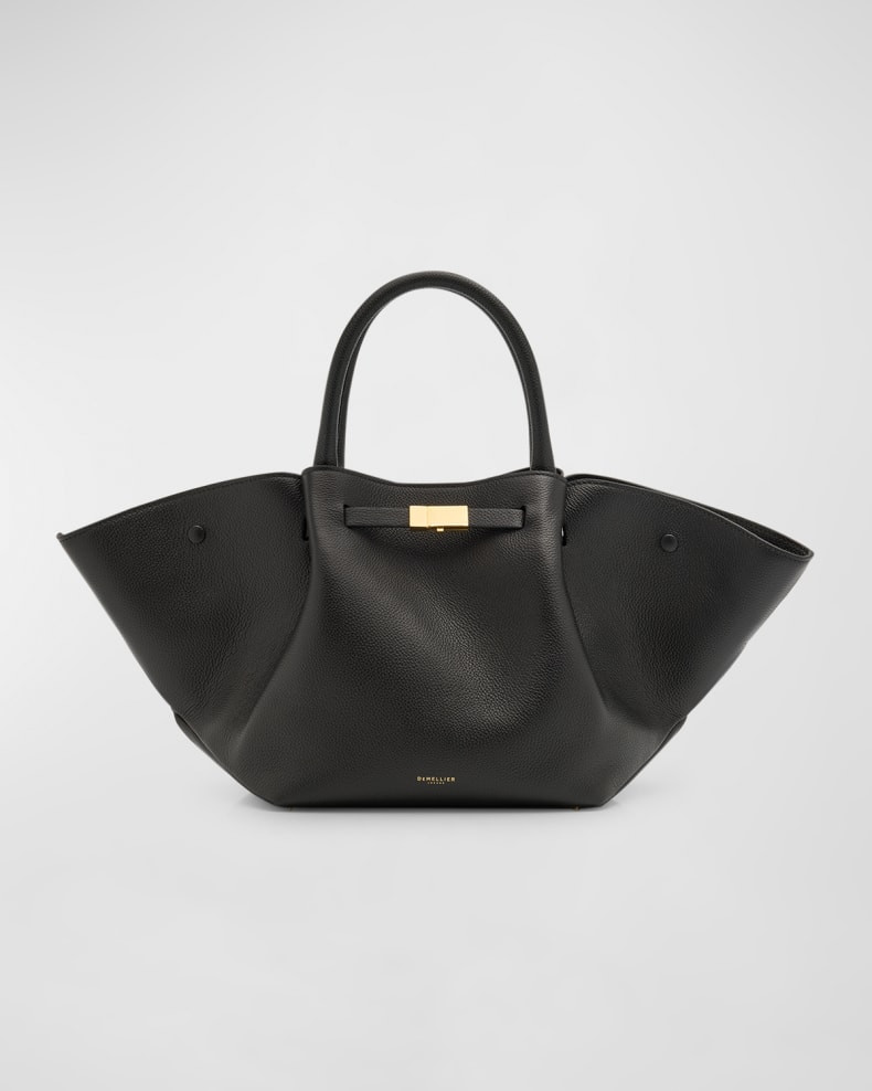 DeMellier Midi New York Buckle Leather Tote Bag | Neiman Marcus