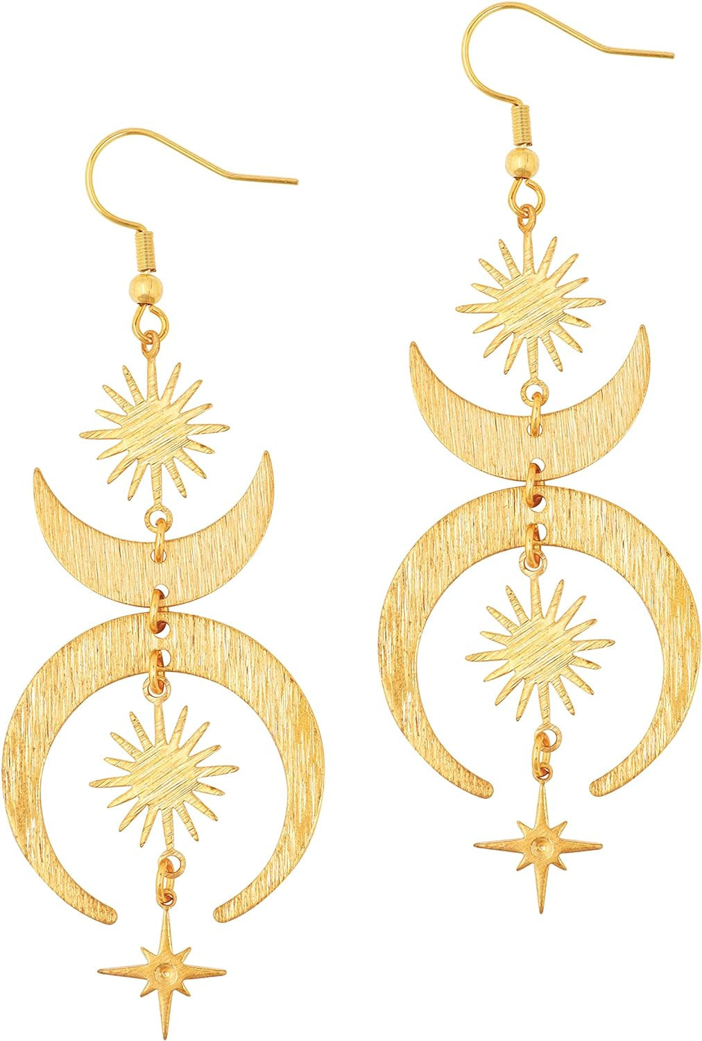 Sacina Gothic Sun and Moon Earrings, Moon and Star Earrings, Star Earrings, Moon Earrings for Wom... | Amazon (US)