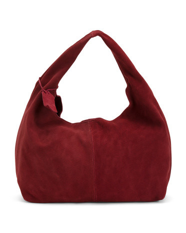Suede Med Drapey Hobo Bag | TJ Maxx