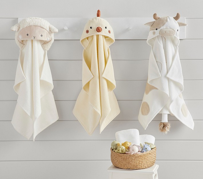 Critter Baby Hooded Towel Collection | Pottery Barn Kids