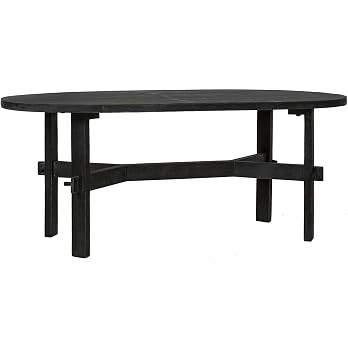 East at Main Celeste Oval Coffee Table, Solid Acacia Wood, Rustic & Modern Design, Handcrafted Li... | Amazon (US)