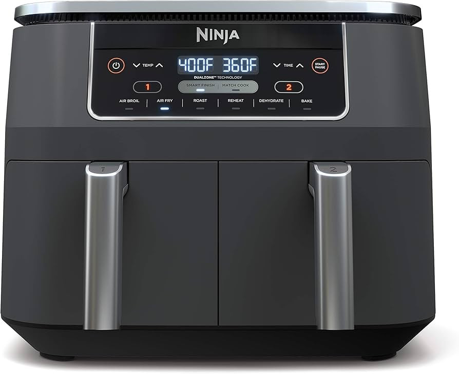 Ninja DZ201 Foodi 8 Quart 6-in-1 DualZone 2-Basket Air Fryer with 2 Independent Frying Baskets, M... | Amazon (US)