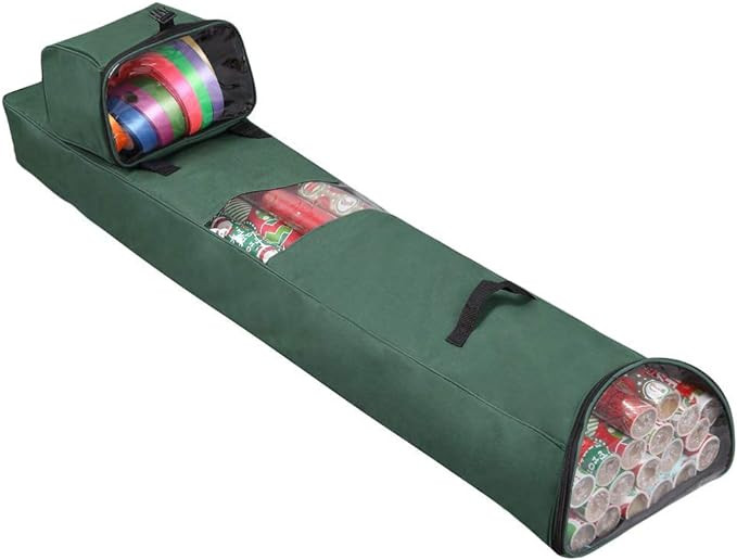 Primode Long Wrapping Paper Storage Bag Hanging | Heavy Duty Christmas Gift Wrap Storage Organize... | Amazon (US)