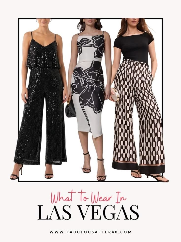 Las Vegas is one of those destinations where you can have a little more fun with your wardrobe—and I think that’s part of the magic. ✨🎰

Whether you’re drawn to a sparkly black sequin jumpsuit, a bold floral dress, or statement flared printed pants paired with a classic black top, Vegas is the perfect place to embrace outfits that feel a little more daring than your everyday style.

My biggest style tip? Wear the piece that makes you feel the most confident. Confidence is always the best accessory, and when you feel good in what you’re wearing, it shows.

#LTKSeasonal #LTKOver40 #LTKTravel
