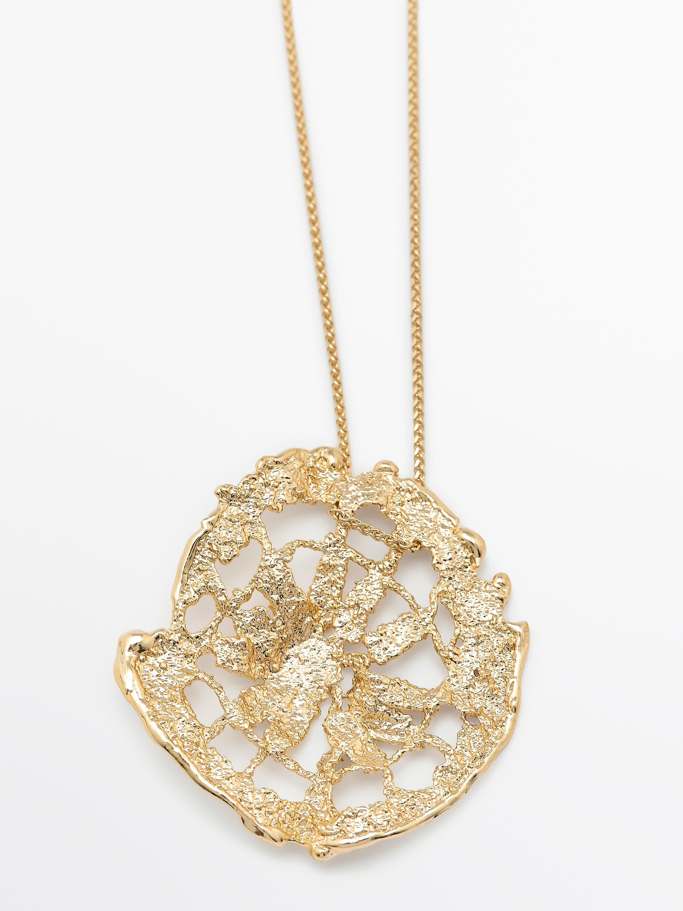 Necklace with lace piece pendant | Zara US