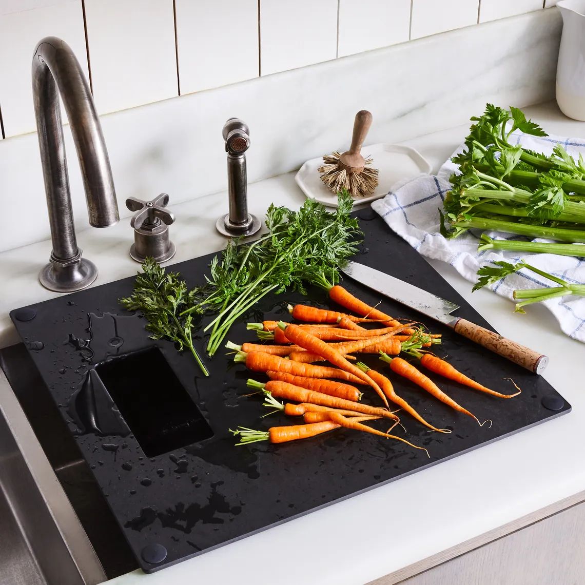 Food52 x Epicurean Matte Black Over-the-Sink Cutting Board | Food52