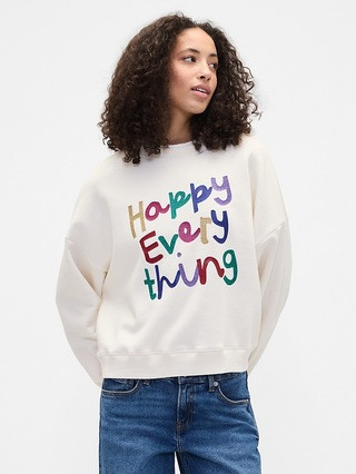 Oversized Holiday Graphic Sweatshirt | Gap Factory
