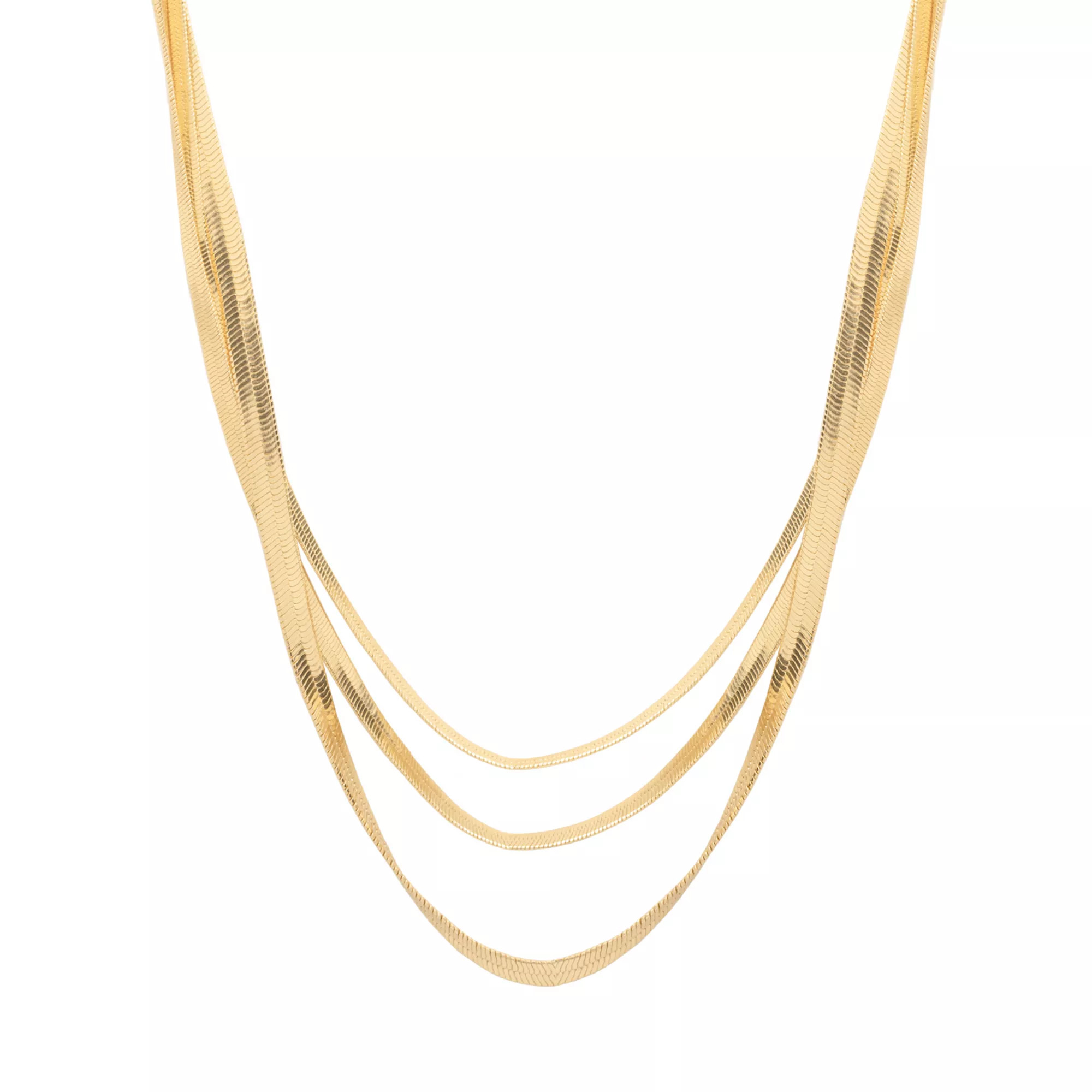 LC Lauren Conrad Gold Tone Three-Row Snake Chain Necklace, Women's, None | Kohl's