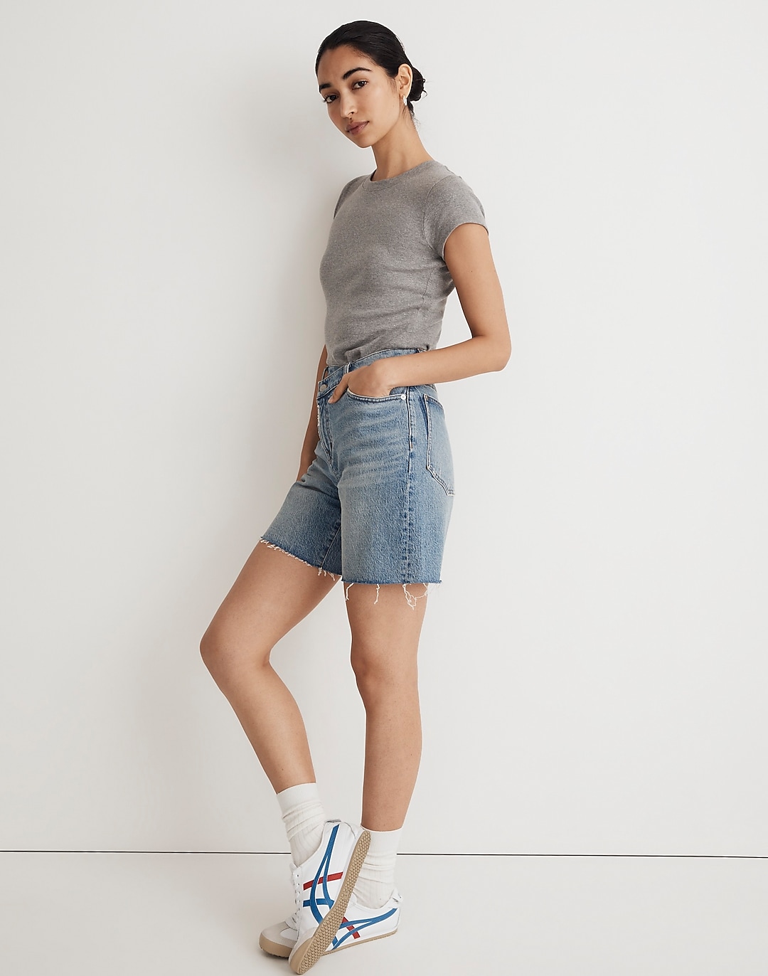 Madewell x Molly Dickson Crossover Baggy Jean Shorts | Madewell