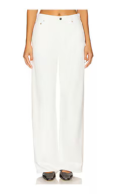 PISTOLA Tate High Rise Bowed Wide Jeans in Paper White from Revolve.com | Revolve Clothing (Global)