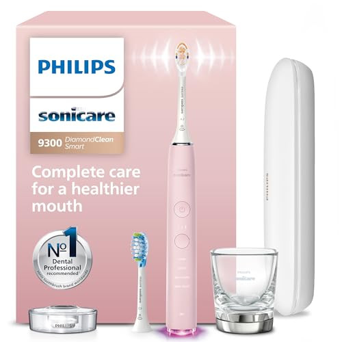 Philips Sonicare DiamondClean 9300 Electric Toothbrush, 2 Brush Heads, Pink | Amazon (US)
