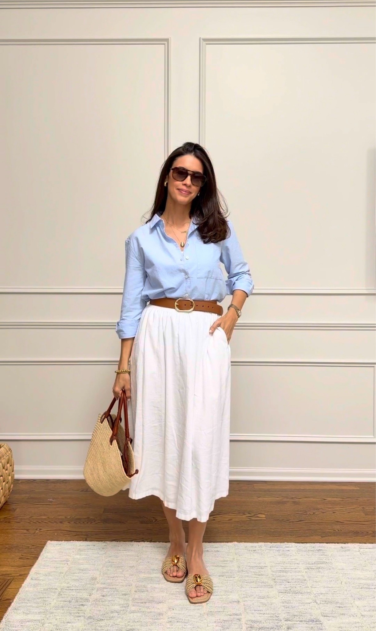 Spring outfits: 30 days of spring outfits as mom Day 3: white maxi skirt, white top and blue button down Sizing: skirt runs bit, I sized down to an XS, cami size Medium, shirt size Small.Sandals are TTS. #LTKmomlife #LTKgrwm #LTKgrwm #LTKootd

#LTKSeasonal#LTKSeasonal

#LTKootd #LTKgrwm #LTKSeasonal