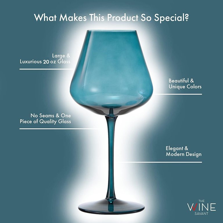 Khen Summer Terracotta Colored Crystal Wine Glass Set, Large 20oz, Italian Style, Set of 6 | Walmart (US)