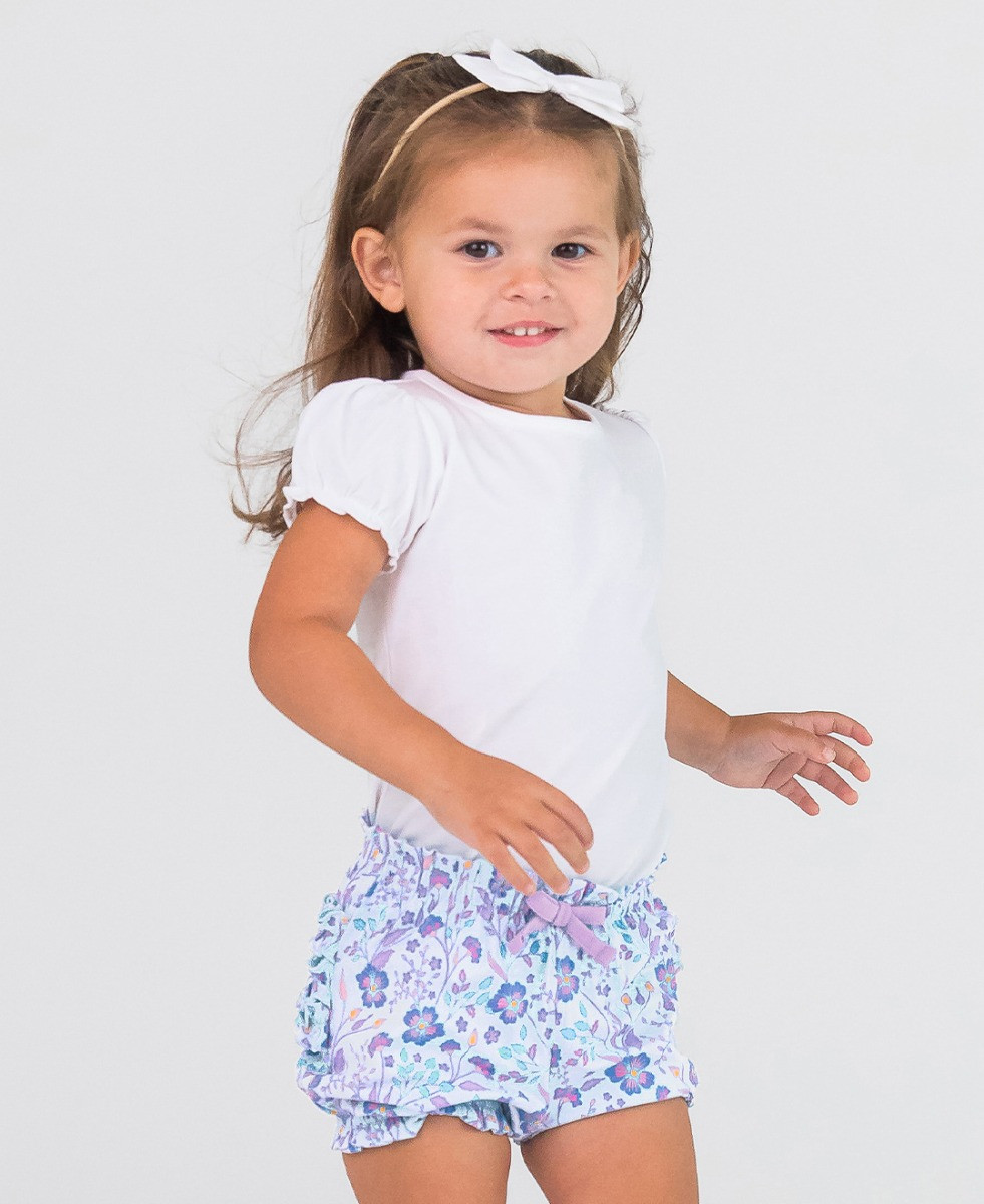 Knit Puff Short Sleeve Bodysuit | RuffleButts / RuggedButts