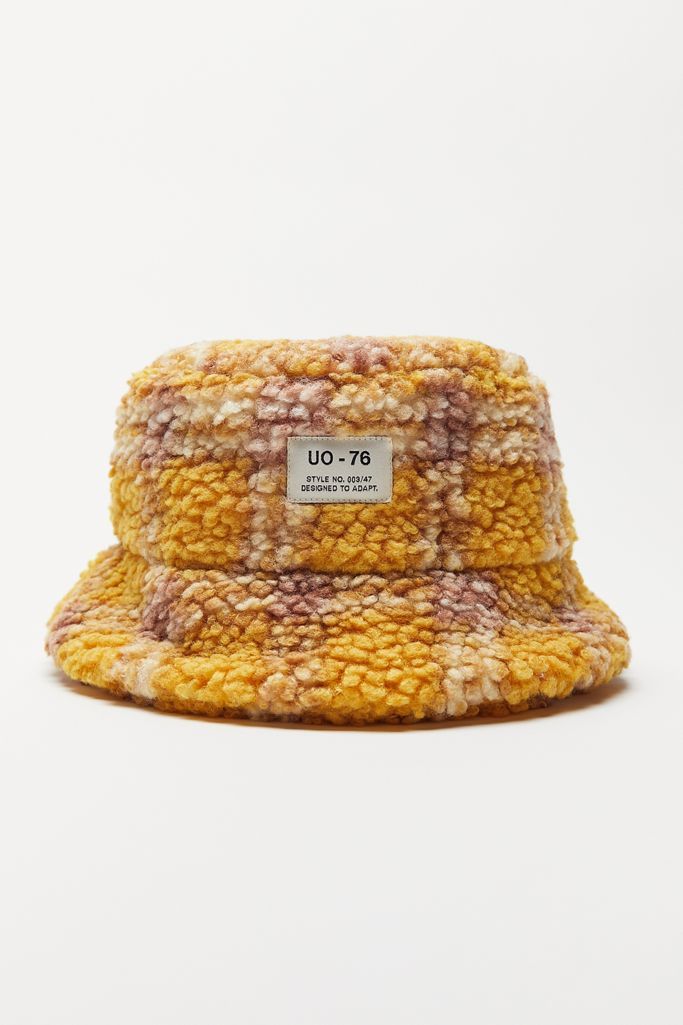 UO Printed Sherpa Bucket Hat | Urban Outfitters (US and RoW)