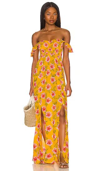 Hollie Maxi Dress in Aloha Floral Sunshine Floral Gown Floral Formal Dress Floral Bridesmaid Dress | Revolve Clothing (Global)
