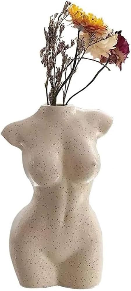 White Vase Small Female Body Vase Female Form Cute Bud Flower Vases Body Vase Vase Modern Chic De... | Amazon (US)