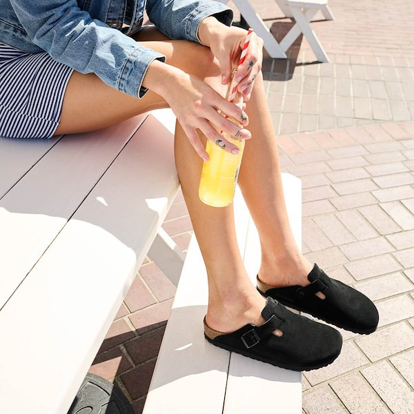 Womens Birkenstock Boston Soft Footbed Clog - Black | Journeys