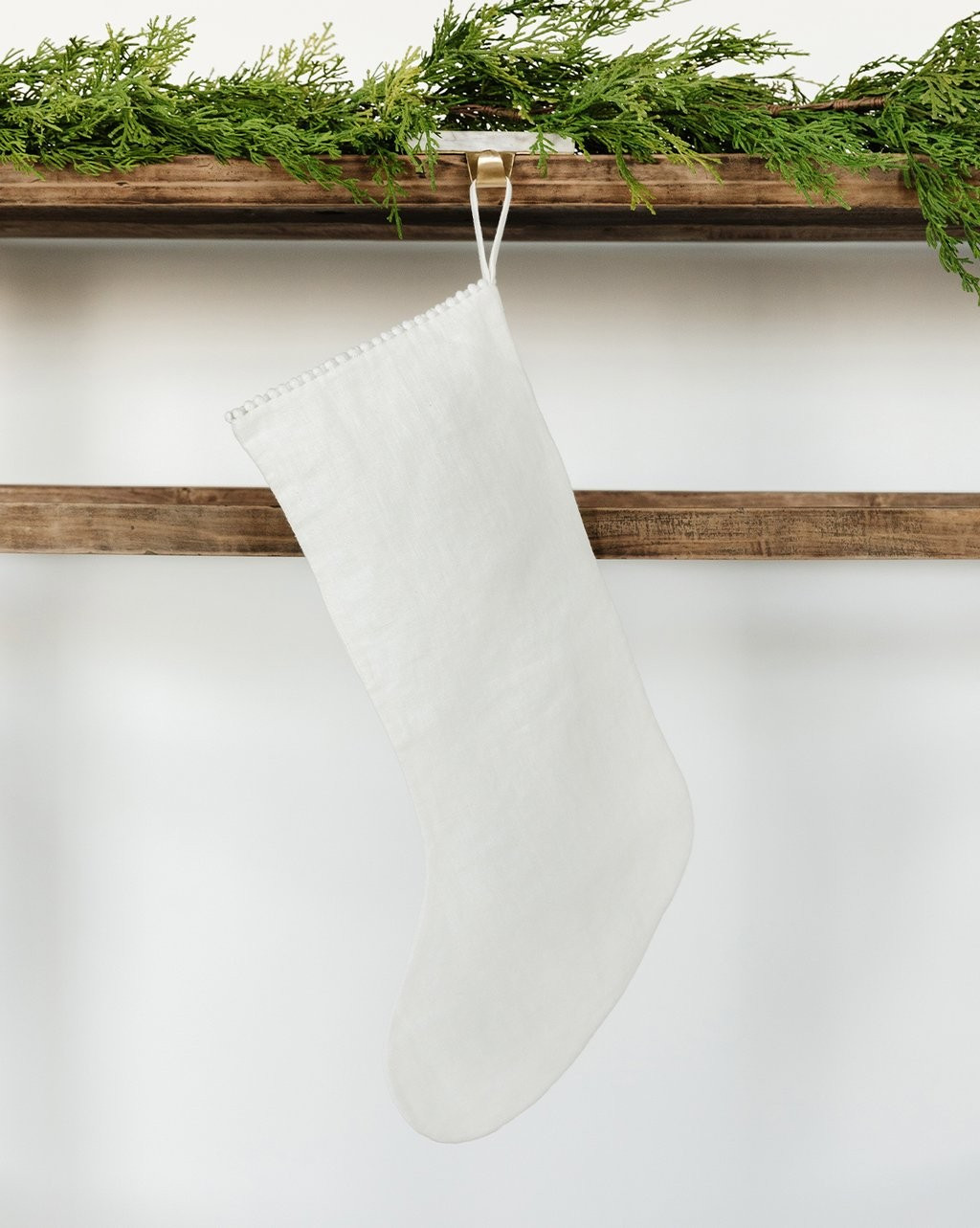 Pom Pom Linen Stocking | McGee & Co.