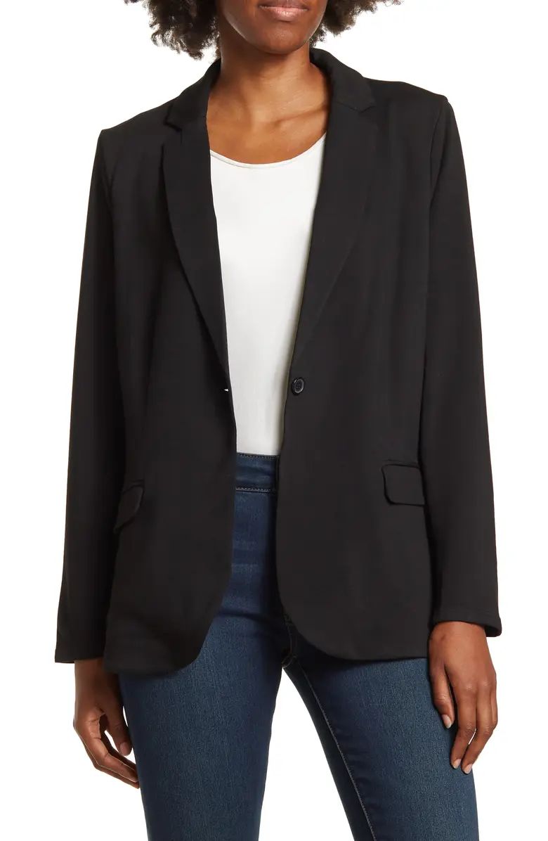 T Tahari One-Button Notched Lapel Shaped Blazer | Nordstromrack | Nordstrom Rack