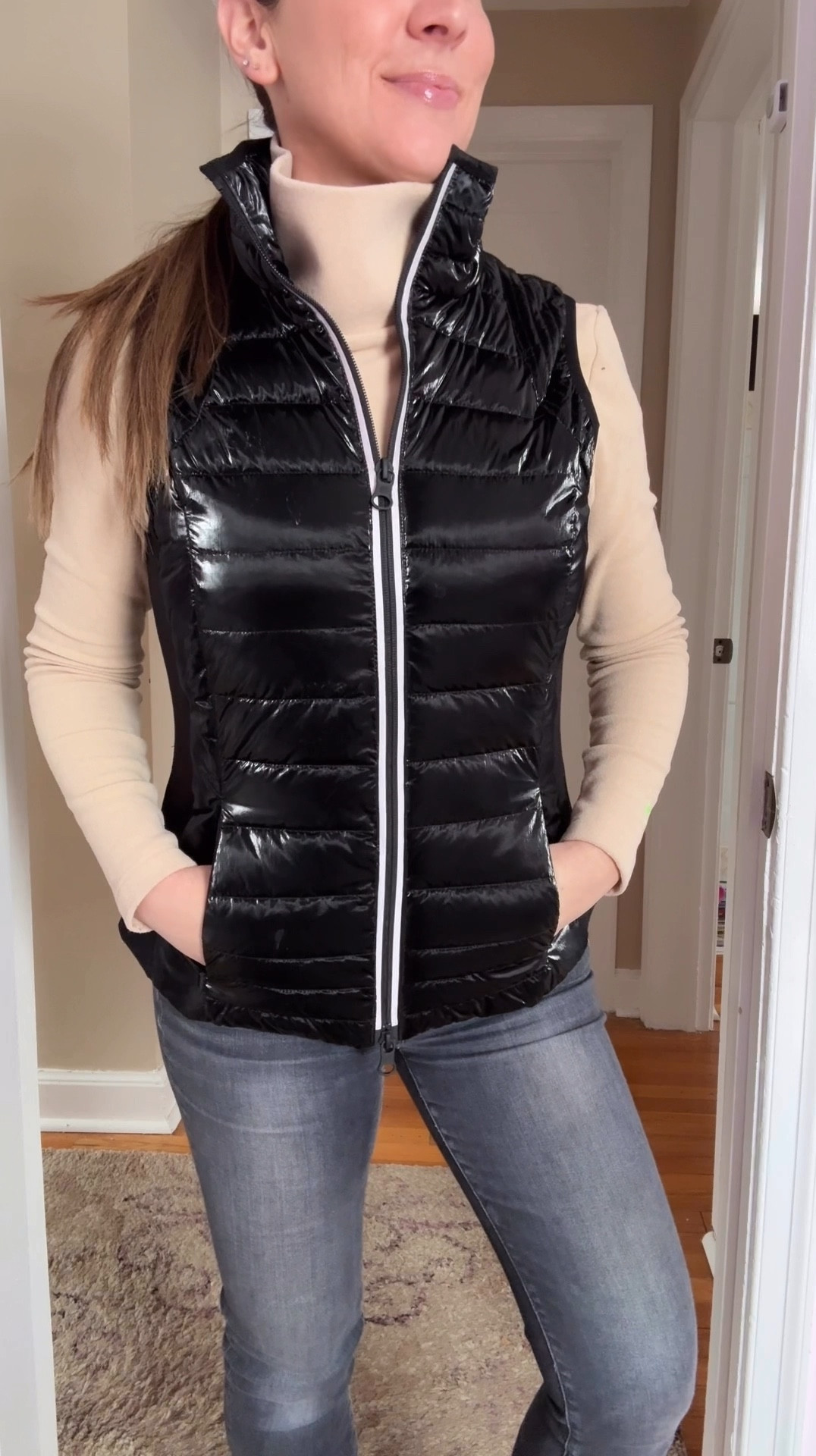 Easy & Warm winter outfit. These turtlenecks that I live in are on sale in several colors right now!  //. Winter outfit. Work outfit. Jeans. Vest  

#LTKSeasonal #LTKSaleAlert #LTKWorkwear