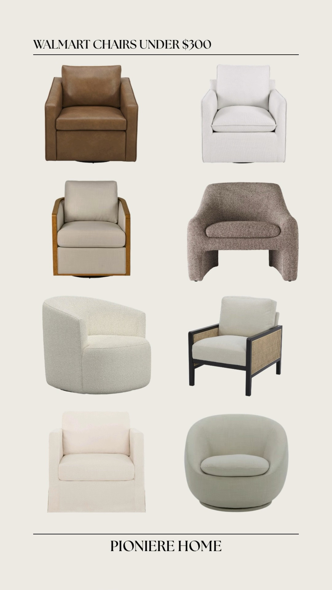 Walmart accent chairs under $300. Affordable accent chairs, swivel chairs, living room chairs, neutral accent chairs

#LTKSeasonal #LTKHome #LTKSaleAlert