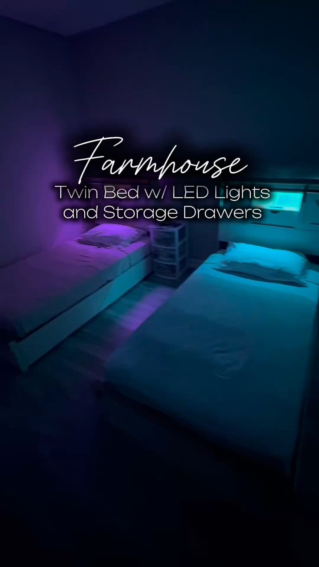 The perfect twin bed for little ones equipped with storage drawers, LED lights, and a charging port. This farmhouse style is a great touch to the space. 

#LTKHome